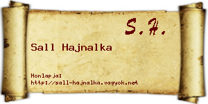 Sall Hajnalka névjegykártya