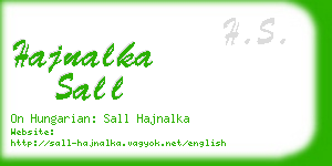 hajnalka sall business card